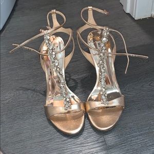 Badgley Mischka Rose Gold Heels